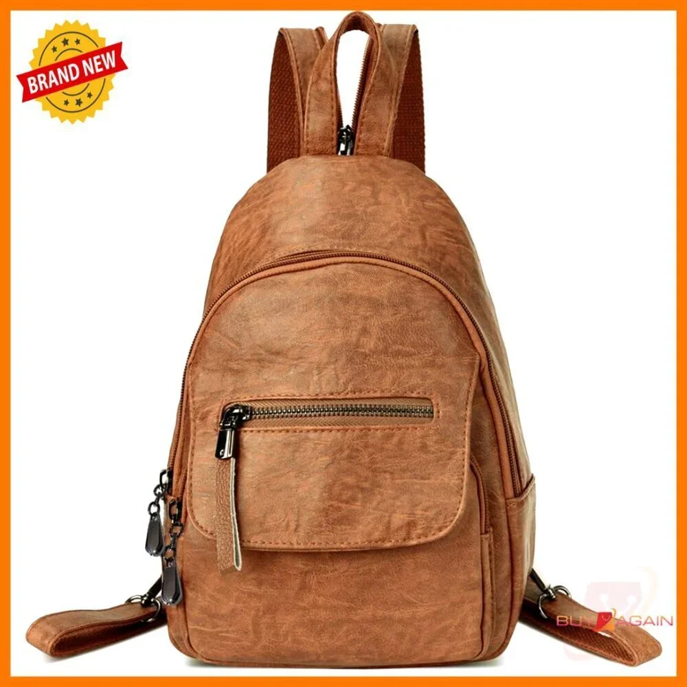 Convertible PU Leather Backpack Purse with Anti-Theft Pockets
